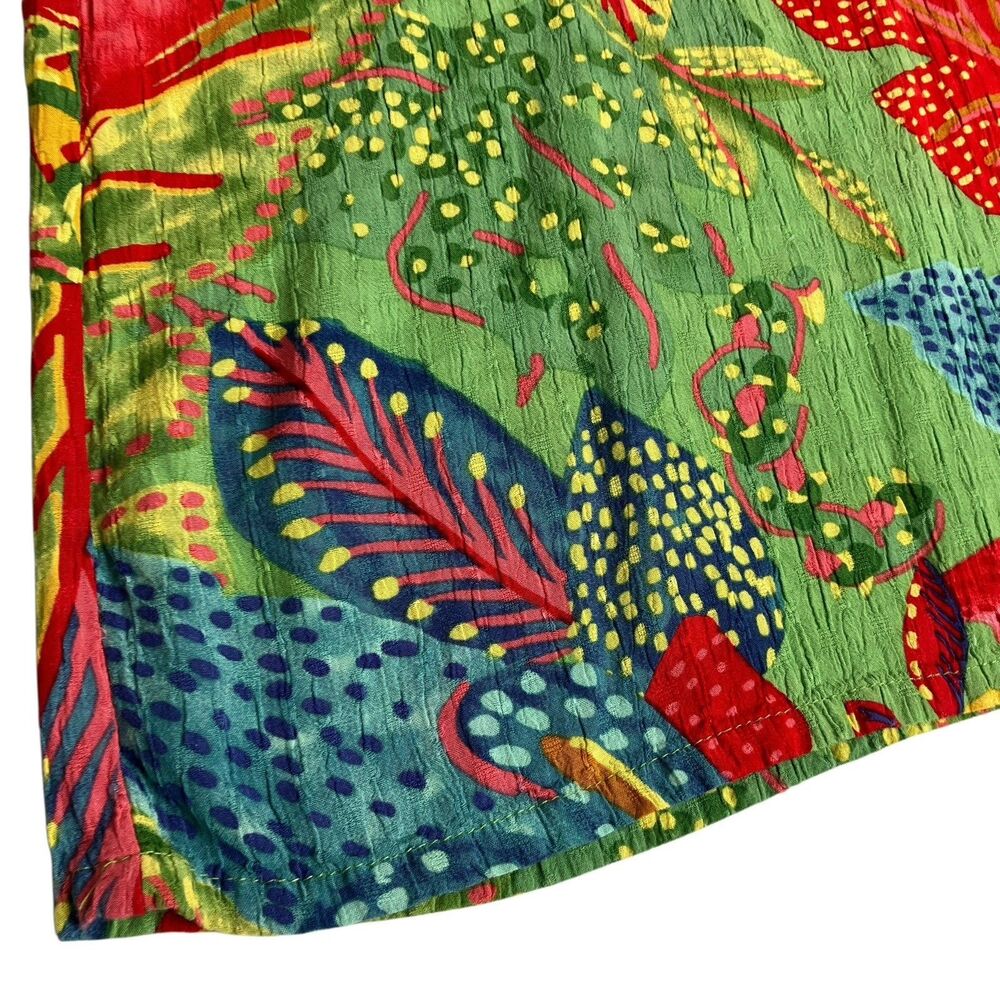 Christian Siriano Pants Womens XS Colorful Floral Wide Leg Crop Pull On Resort - Picture 7 of 16